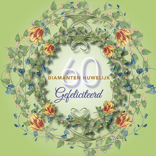 Jublileumkaarten 60 jaar getrouwd, huwelijksfeest, diamanten huwelijk