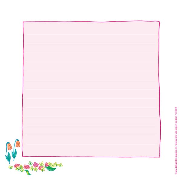 Kaart Geluk met bloemen