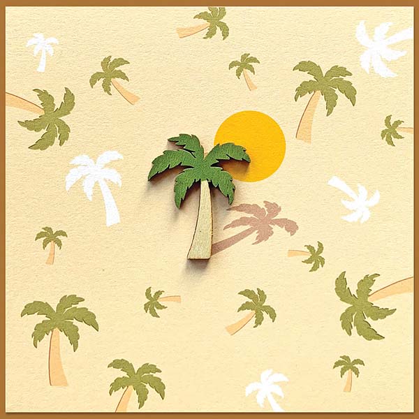 Wenskaart Palmboom, echt zomer