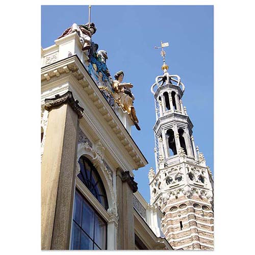 Post kaart Alkmaar stadhuis beeldengroep