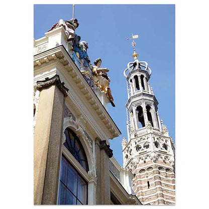 Post kaart Alkmaar stadhuis beeldengroep