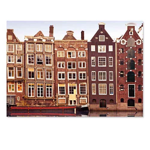 Ansichtkaart Amsterdam grachtenpanden