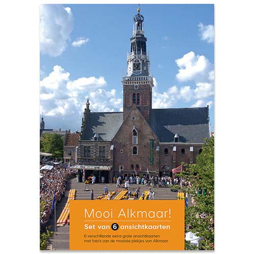 Postkaarten Alkmaar, set van 6 verschillende A5 kaarten
