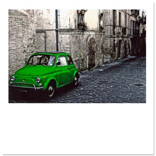 Kaartje Auto Fiat 500, italië