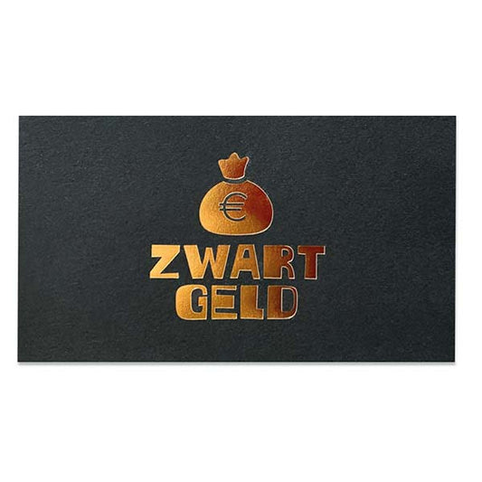 Geld kado geven envelop met zak zwart geld