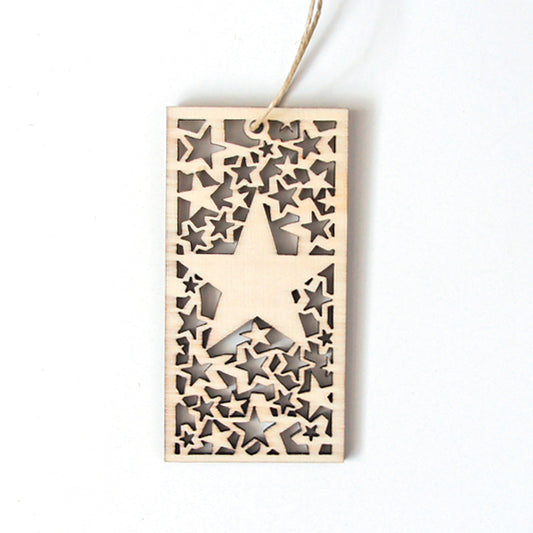 Set van 2 - Hout ornament | Ster