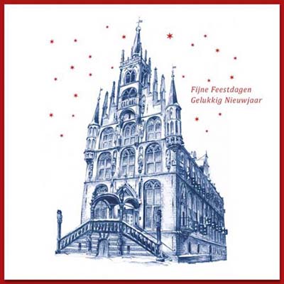 Kerstkaarten Gouda kerk Gouwekerk
