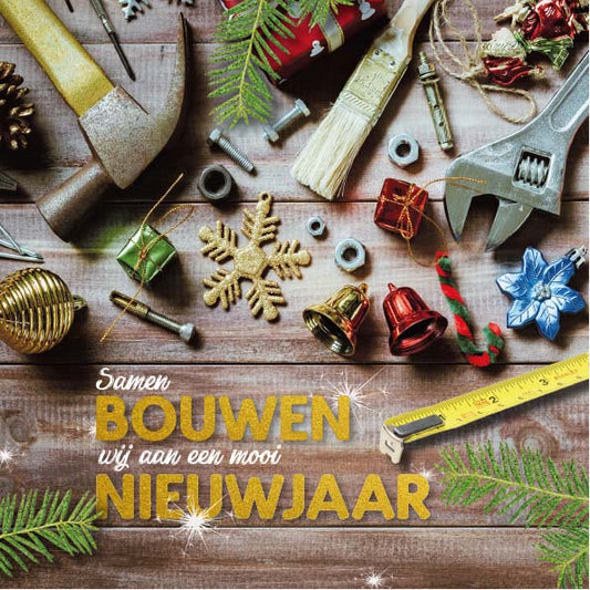 Kerstkaart Bouw, Samen bouwen aan een mooi nieuwjaar