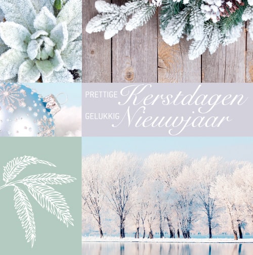 Kerstkaart winterse foto's natuur