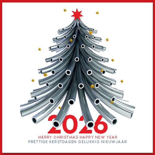 kerstkaart 2026 metaal kerstboom ijzersterk