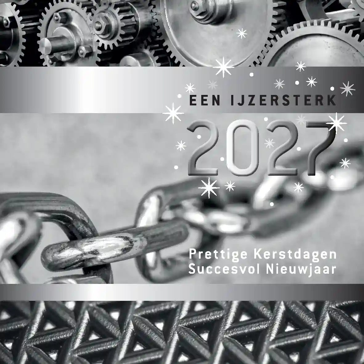 kerstkaart metaal bedrijf, ijzersterk staal 2027
