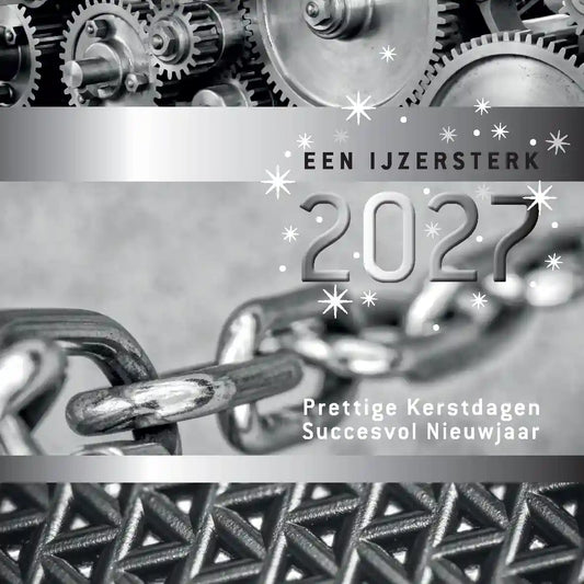 kerstkaart metaal bedrijf, ijzersterk staal 2027