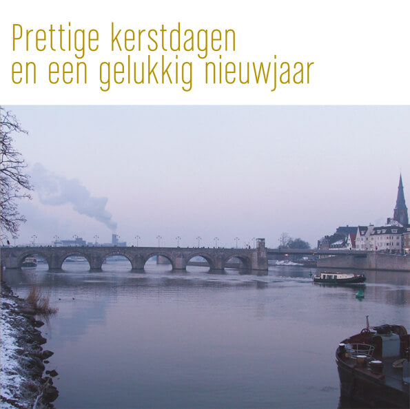 Kerstkaart Maastricht, Maas in de winter