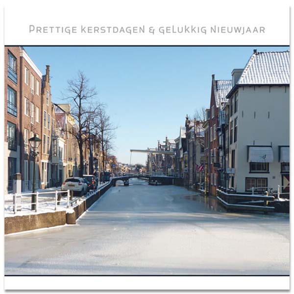 Alkmaarse kerstkaart winters centrum