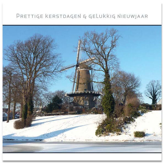 Alkmaarse kerstkaart met foto molen van Piet