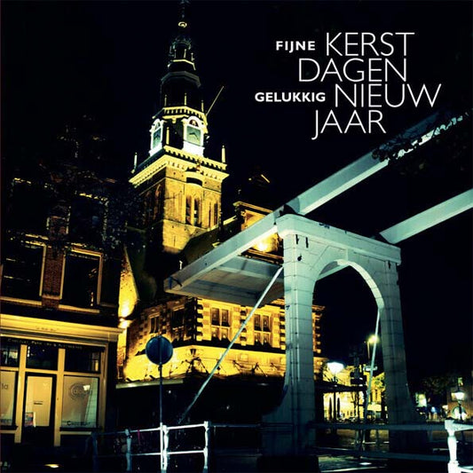 Kerstkaart Alkmaar Waag en Schapenbrug