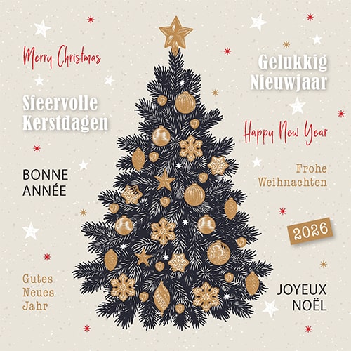 Kerstkaart ALS, jaartal 2024 Klassieke kerstkaart