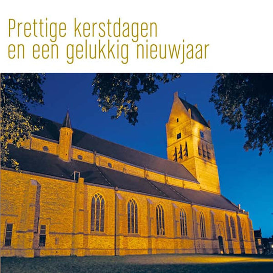 Kerstkaart met Martinikerk van Bolsward, per stuk 