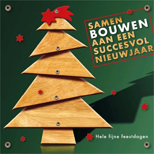 Kerstkaart voor Bouwbedrijf aannemer