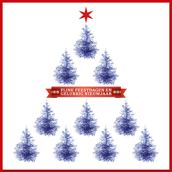  getekende blauwe kerstbomen