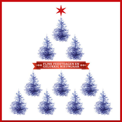  getekende blauwe kerstbomen