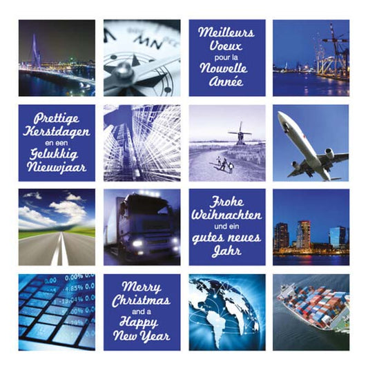 
Kerstkaart goed doel Habitat, zakelijke beeld transport