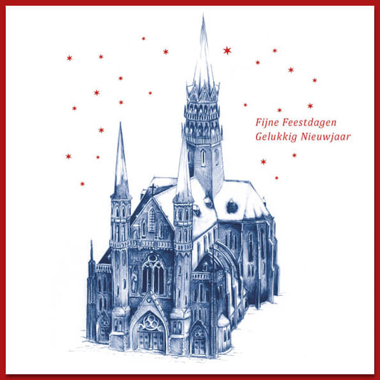 Kerstkaart Gouda Gouwekerk