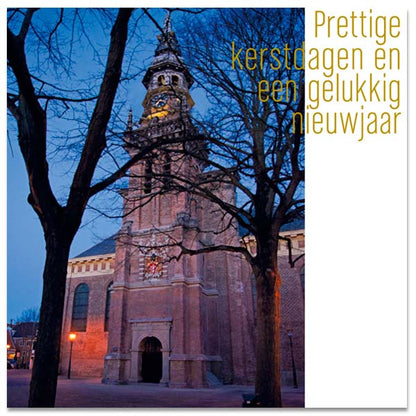 Kerstkaarten haarlem Grote Markt kerstboom