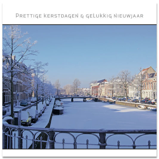 Kerstkaart Haarlem, Nieuwe gracht in de winter