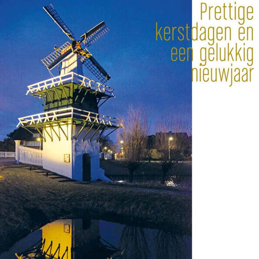 Heemsteedse kerstkaart met mooie foto van Groendaalse molen
