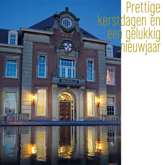 Heemsteedse kerstkaart Hageveld College met envelop.
