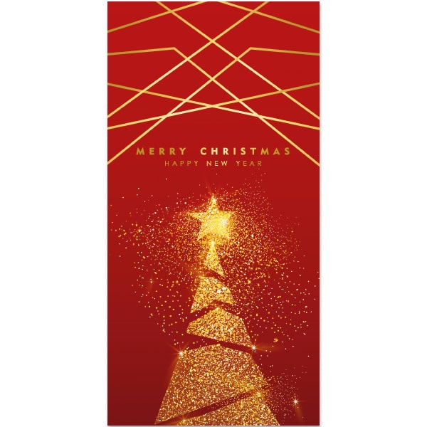 Kerstkaart Merry christmas Happy new year