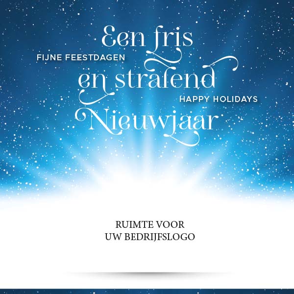 kerstkaart speciaale voor schoonmaakbedrijf, met bedrijfslogo