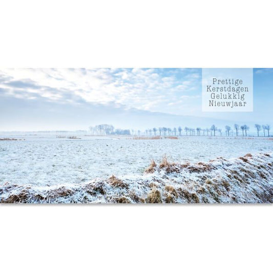 Kerstkaart goed doel Habitat Winterlandschap