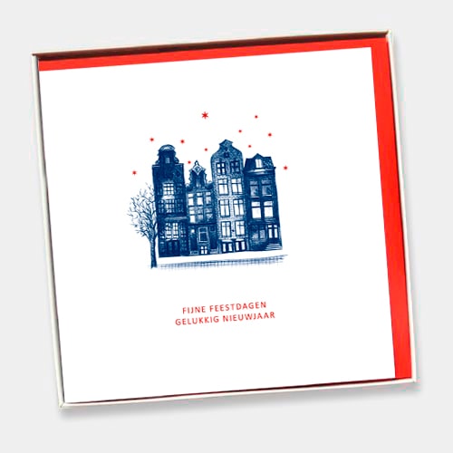 Kerstverpakking Amsterdam | Delfstblauw-achtige stijl