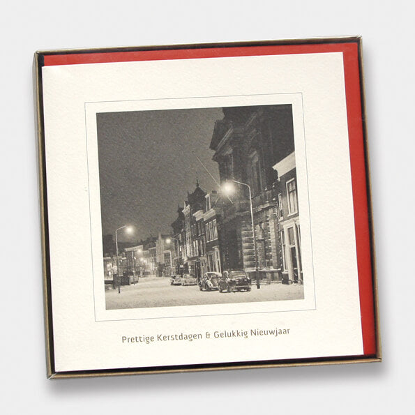 Verpakking 6 kerstkaarten met historische foto's van Haarlem en enveloppen
