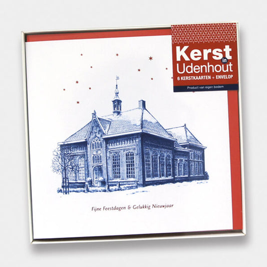 Set kerstkaarten Udenhout, 6 ex met envelop