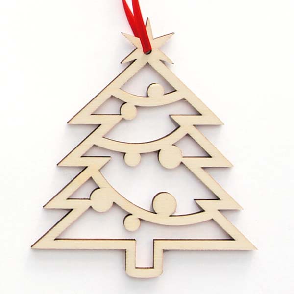 Kerstversiering Hout, klein kerstboompje