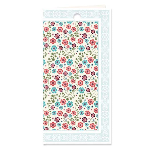 Kleine kadokaartjes bloemetjes mint groen, set van 3 