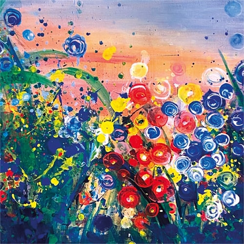 Kunstkaart bloemen schemering bloem