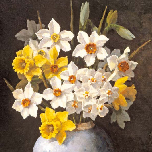 Kunstkaart Vaas Narcissen - Leo van den Ende