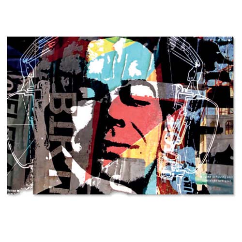Kunstkaarten collage muziek luisteren, A5 