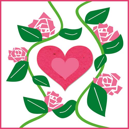 valentijnskaart hartje van groeipapier (bloem zaadjes)