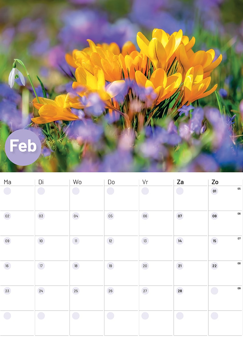  A3 kalender gevouwen naar A4
