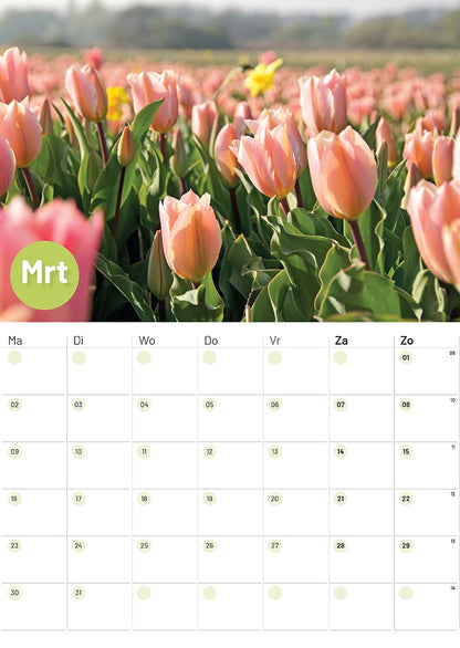 Jaarkalender 2026 Bloemen