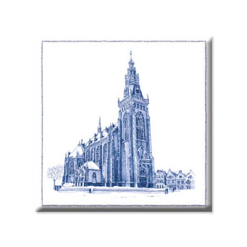 Magneet Schagen kerk in de winter