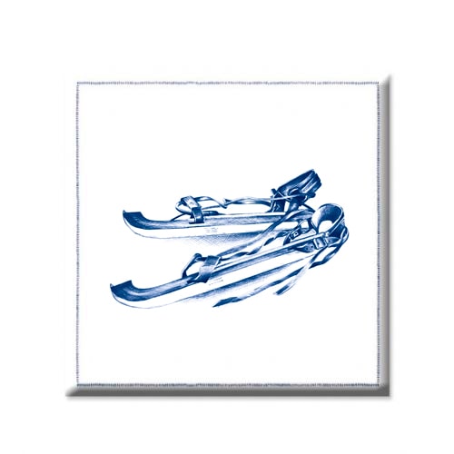 Magneetje Friese doorlopers schaatsen in Delfts blauw