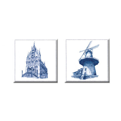 Magneetjes Gouda, set van 2