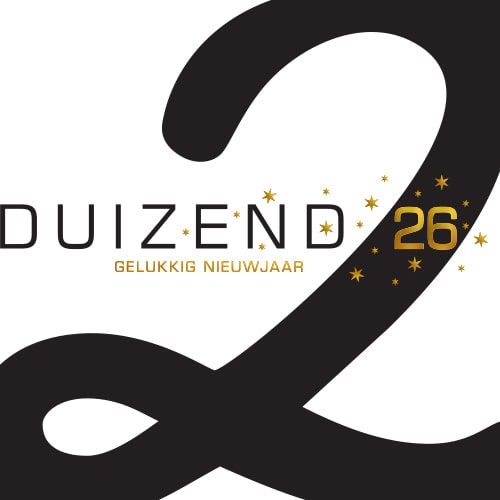 Nieuwjaarskaarten 2025 zwart en goud