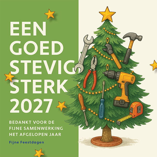 Nieuwjaarskaart 2027 Bouw aannemer, dank voor fijne samenwerking